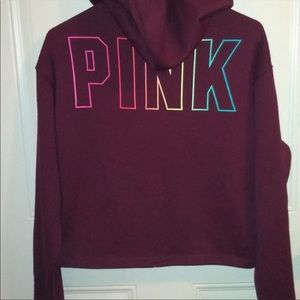 PINK Victoria’s Secret Women’s Rainbow Logo Hoodie NWOT